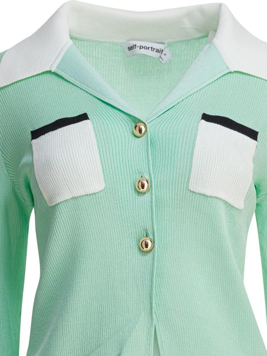 25FW 셀프 포트레이트 긴팔 티셔츠 PF25046TAGGREEN - SELF PORTRAIT