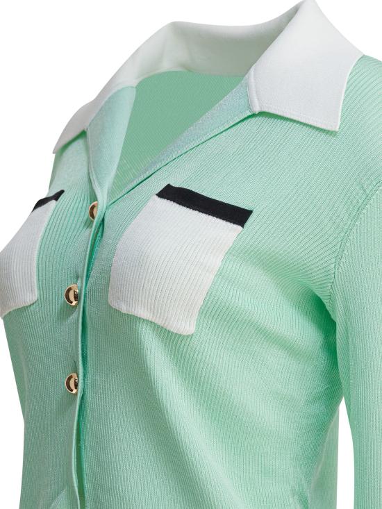 25FW 셀프 포트레이트 긴팔 티셔츠 PF25046TAGGREEN - SELF PORTRAIT