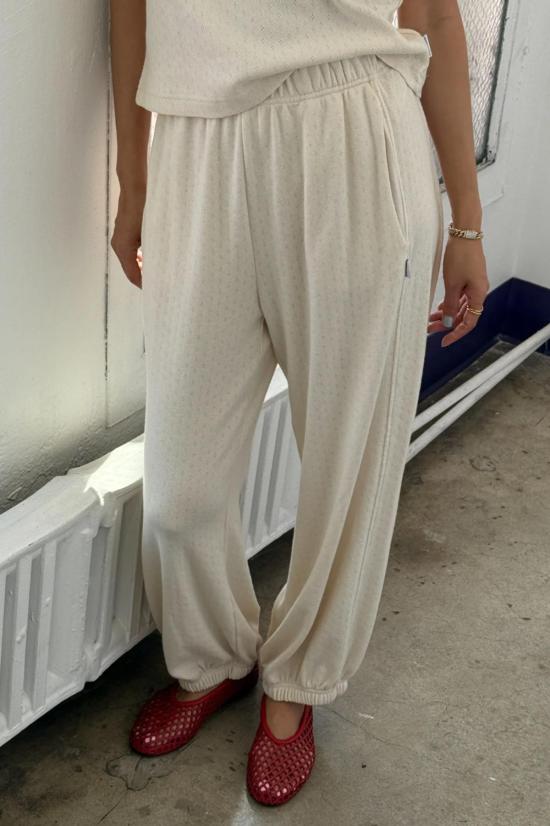  르 본 숍 스트레이트 팬츠 Le Bon Shoppe Pointelle 벌룬 팬츠 Naturel - Le Bon Shoppe