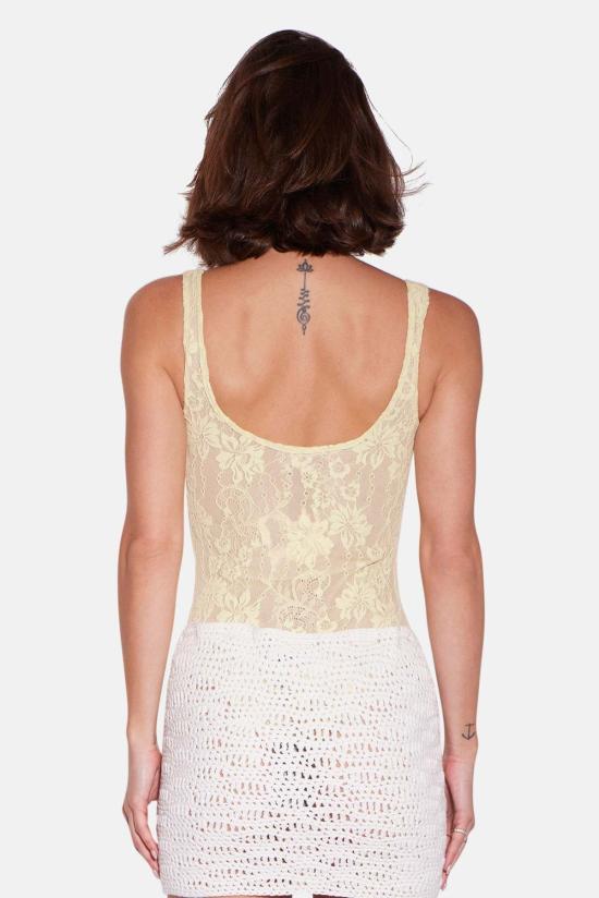  하이즈 바디수트 티셔츠 하이드 재거 레이스 바디수트 - HIDES