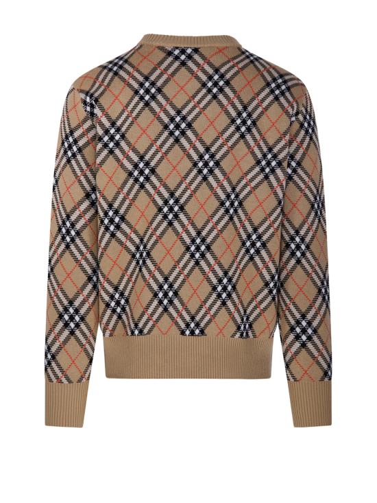 25FW 버버리 리버시블 체크 크루넥 스웨터 8111379 B9368 SAND IP CHECK - BURBERRY