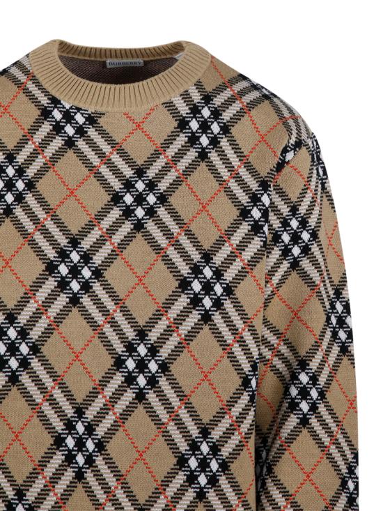 25FW 버버리 스웨터 8110514 C1309 SAND SAND IP CHECK - BURBERRY