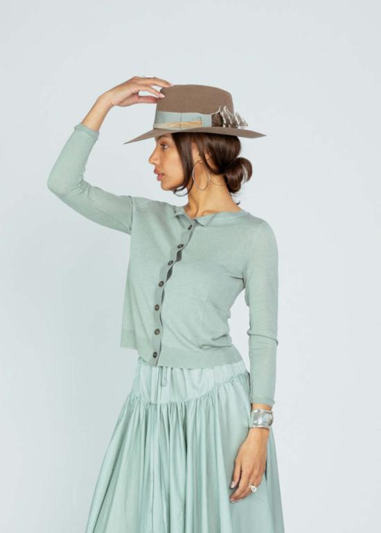  브라조 트리콧 가디건 브라조 트리코 티슈 재키 카디건 메도우 - BRAZEAU TRICOT