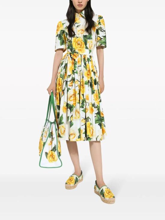  돌체앤가바나 미디 원피스 F6AGMTHS5NO yellow - DOLCE & GABBANA