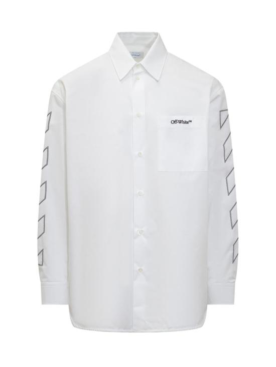 25SS 오프화이트 긴팔 셔츠 OMGE004S25FAB002 0110 WHITE