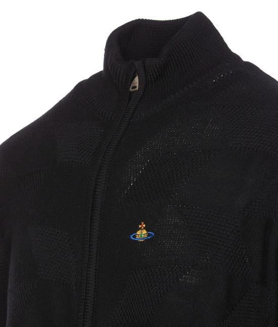 24FW 비비안웨스트우드 집업 니트 2701001T Y002M N401 Black - VIVIENNE WESTWOOD