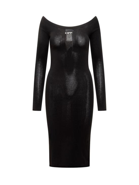 24FW 오프화이트 원피스 OWHI055C99KNI001 1001 Black