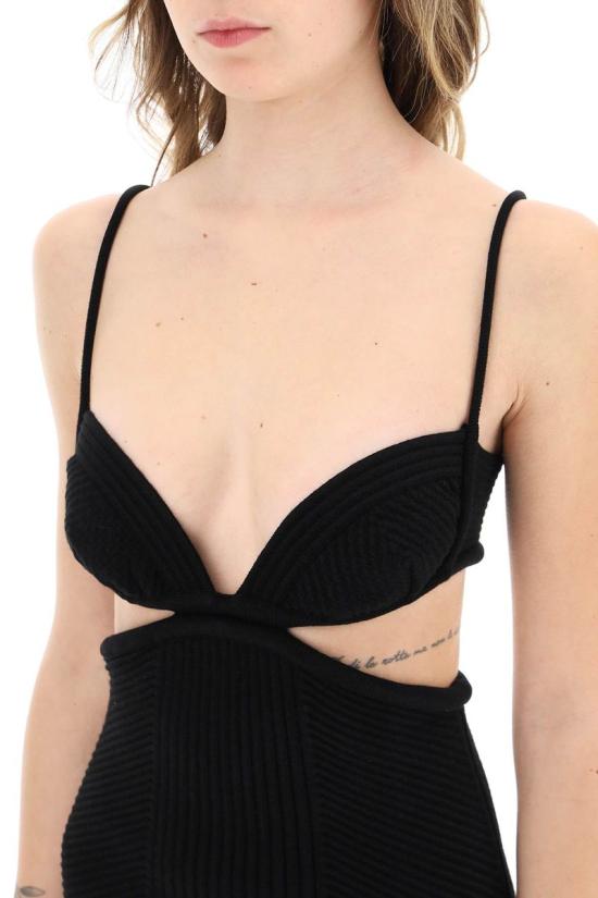  오프화이트 원피스 OWHI080S23KNI001 1000 Black - OFF WHITE