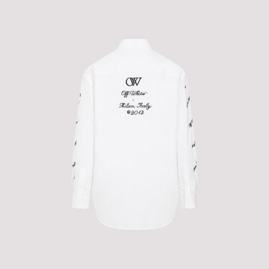  오프화이트 긴팔 셔츠 OMGE004S24FAB002 0110 WHITE - OFF WHITE