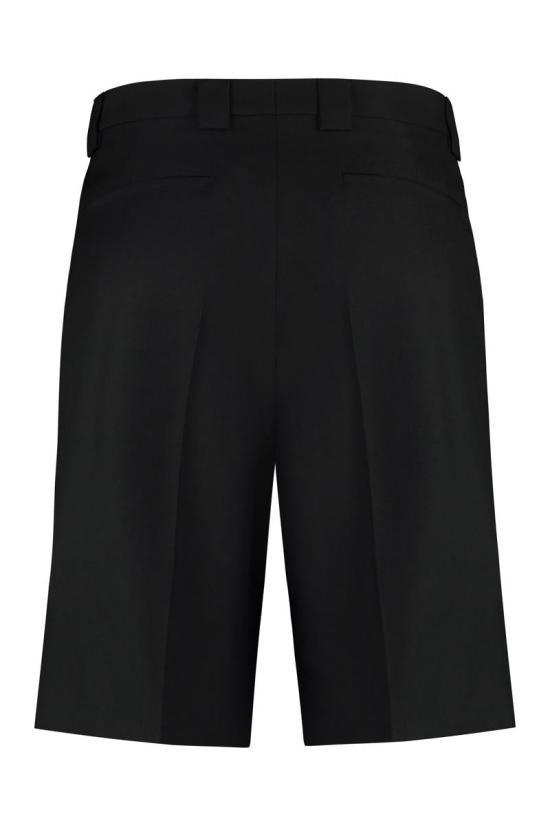 24FW 구찌 웹 울 블렌드 트윌 쇼츠 787249ZAMII 1043 Black - GUCCI