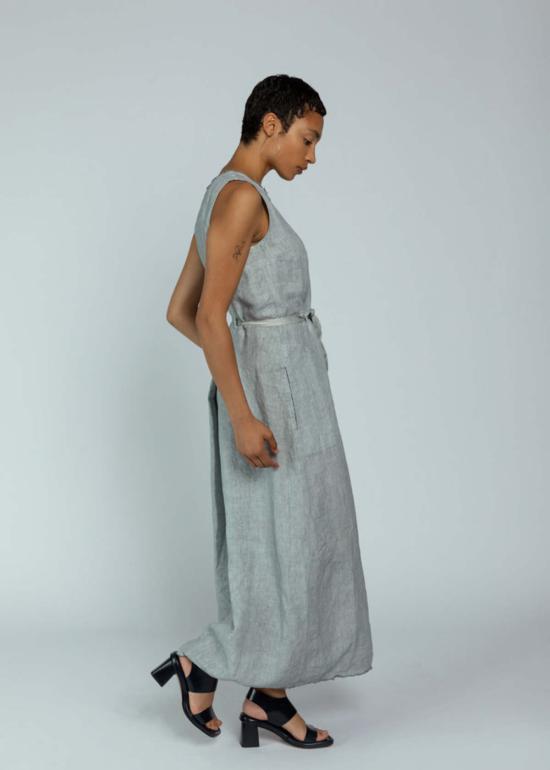  에이치플러스 하노 베셀 롱 원피스 H+ 한노 베셀 다니엘 리넨 드레스 플래티넘 - H+ HANNOH WESSEL