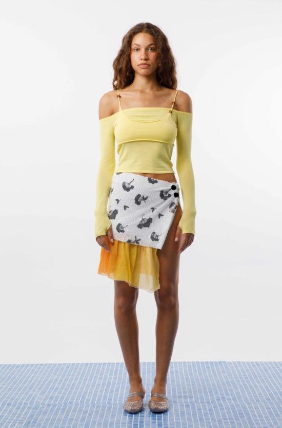  카로 루나 민소매 티셔츠 베라 니트 탑