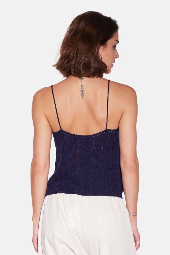  더 타일 클럽 민소매 티셔츠 타일 클럽 알리자 크로셰 캐미 - THE TILE CLUB