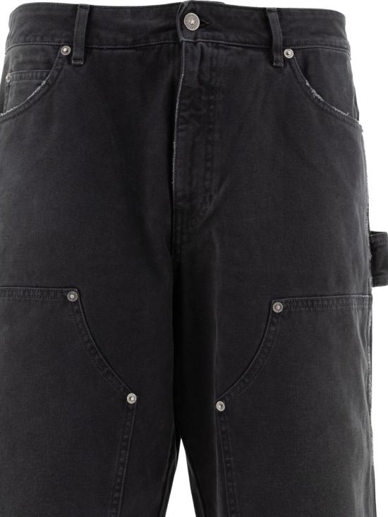 25SS 골든구스 스트레이트 팬츠 GMP01942P00192190100 Black - GOLDEN GOOSE