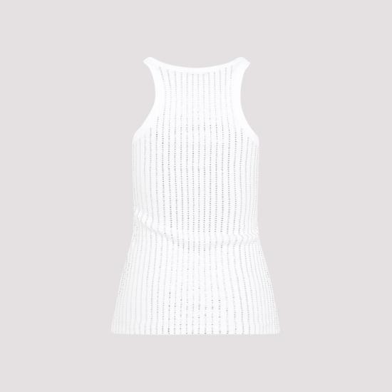 24FW 디 아티코 민소매 티셔츠 247WCT276J050R 480White WHITE - THE ATTICO