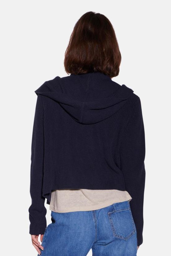  블루&크림 가디건 코튼 셰이커 플라이어웨이 카디건 - BLUE&CREAM