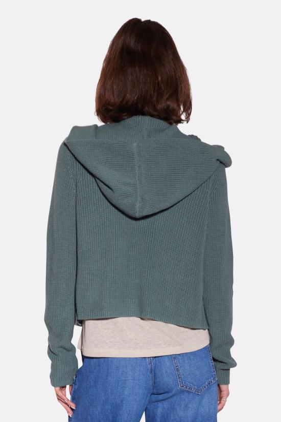  블루&크림 가디건 코튼 셰이커 플라이어웨이 카디건 - BLUE&CREAM