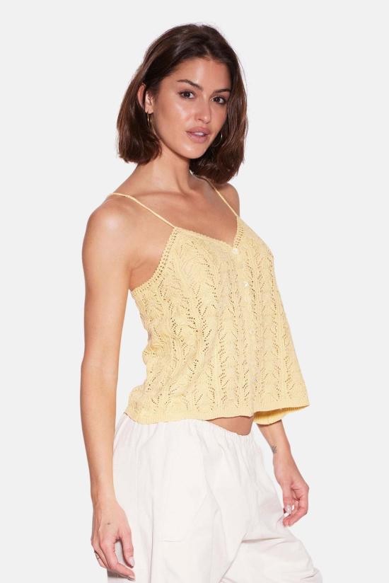  더 타일 클럽 민소매 티셔츠 타일 클럽 알리자 크로셰 캐미 - THE TILE CLUB