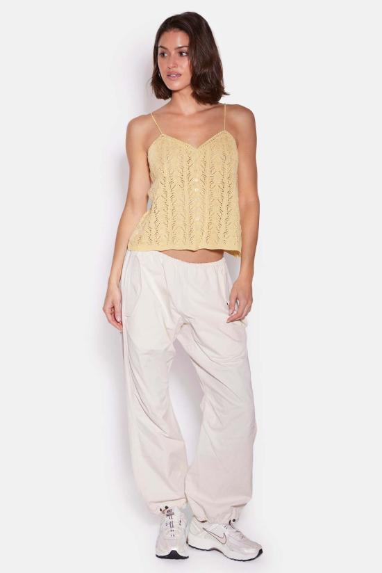  더 타일 클럽 민소매 티셔츠 타일 클럽 알리자 크로셰 캐미 - THE TILE CLUB