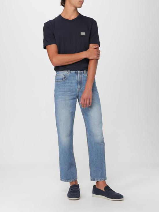 25FW 돌체앤가바나 반팔 티셔츠 G8PT1TG7F2I B0665 Blue - DOLCE & GABBANA