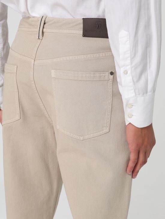 25FW 브루넬로 쿠치넬리 스트레이트 팬츠 MP057P5319 C4278 Grey - BRUNELLO CUCINELLI