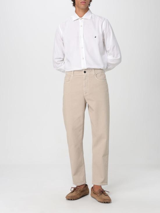 25FW 브루넬로 쿠치넬리 스트레이트 팬츠 MP057P5319 C4278 Grey - BRUNELLO CUCINELLI