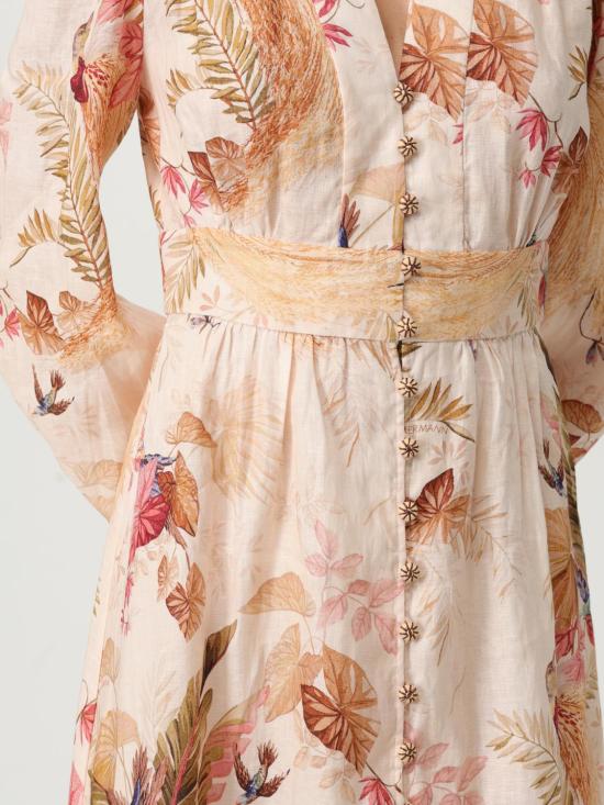 25FW 짐머만 롱 원피스 5146DSS253 CRMPLMFLO White - ZIMMERMANN