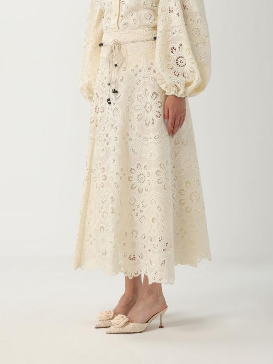 25FW 짐머만 롱 스커트 4248SSS251 IVO White - ZIMMERMANN
