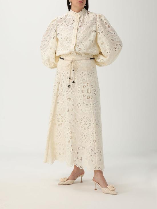 25FW 짐머만 롱 스커트 4248SSS251 IVO White - ZIMMERMANN