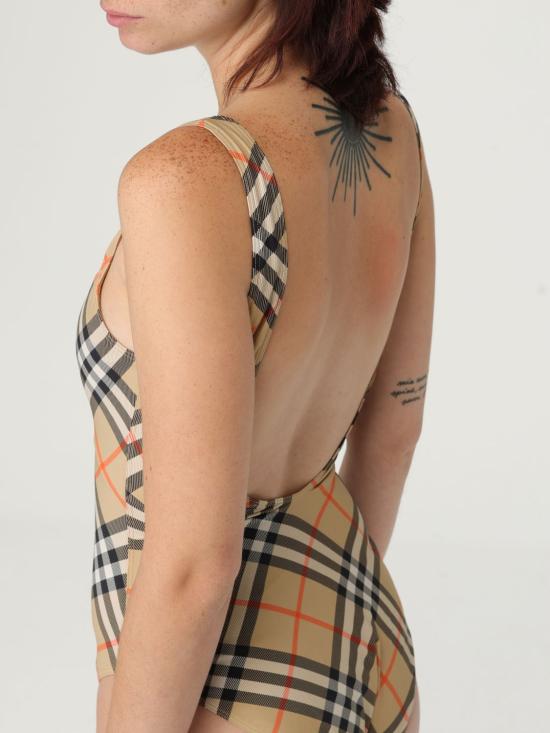 25FW 버버리 체크 스윔수트 8100758 Sand - BURBERRY