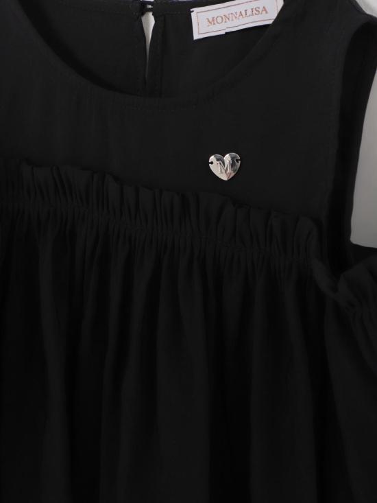 25FW [키즈] 모나리자 티셔츠 17E3015109 0050 Black - MONNALISA