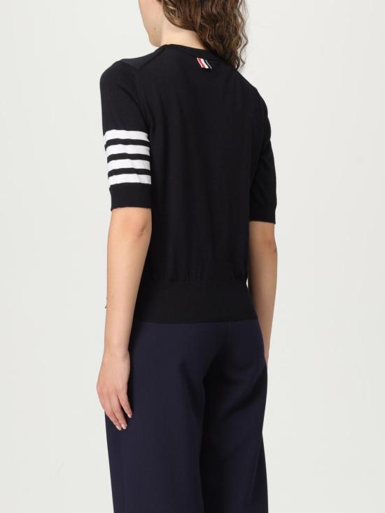 26FW 톰브라운 파인 메리노 울 4바 티셔츠 FKA471BY1014 415 Navy - THOM BROWNE