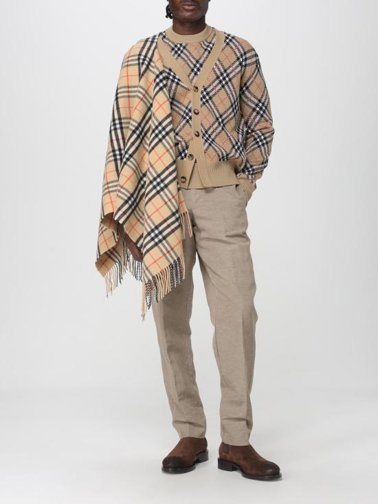 25FW 버버리 체크 울 캐시미어 케이프 8102992 Beige - BURBERRY