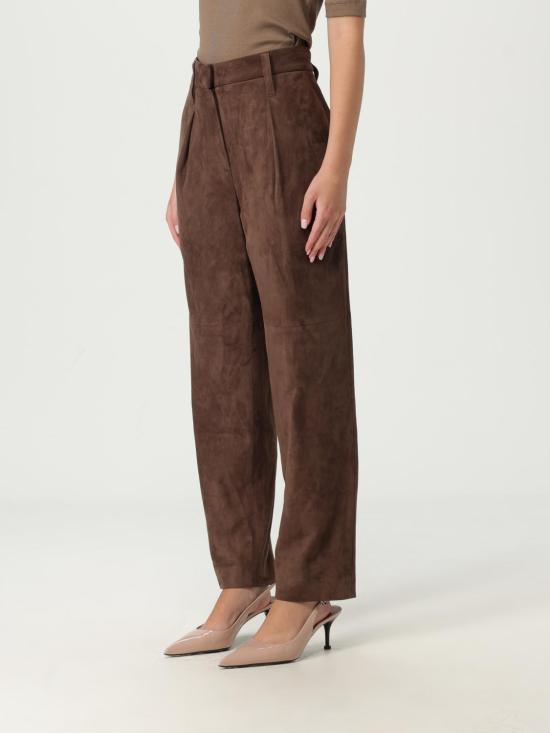 25FW 브루넬로 쿠치넬리 스트레이트 팬츠 MPCLFP8363 C1129 Brown - BRUNELLO CUCINELLI