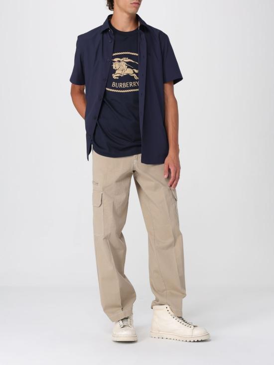 25FW 버버리 스트레치 코튼 셔츠  8079595 Navy - BURBERRY