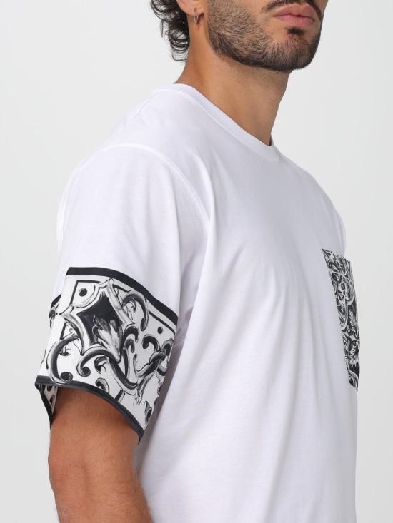 25FW 돌체앤가바나 반팔 티셔츠 G8SB2TG7O8Y W0800 White - DOLCE & GABBANA