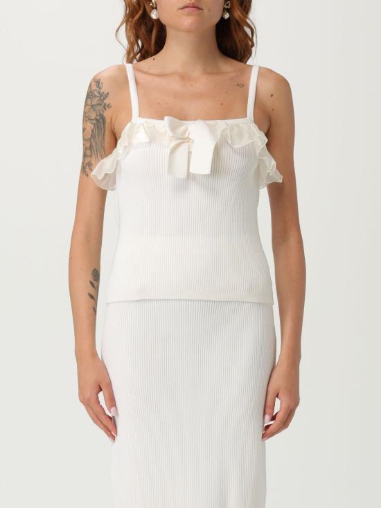 25FW 알레산드라리치 민소매 티셔츠 FABX4046 0001 White