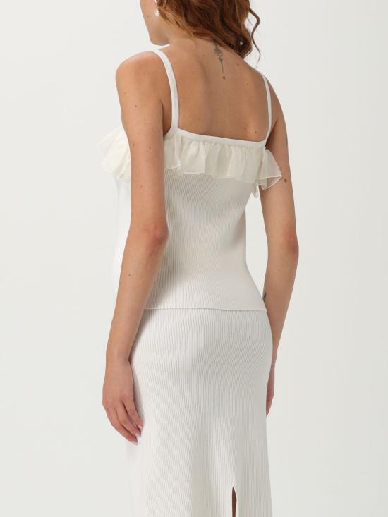 25FW 알레산드라리치 민소매 티셔츠 FABX4046 0001 White - ALESSANDRA RICH