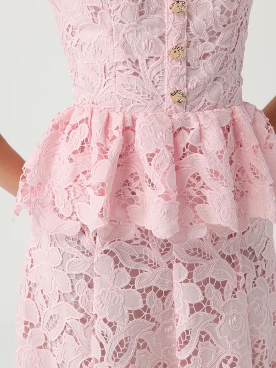 25FW 셀프 포트레이트 롱 원피스 PF25112MP Pink - SELF PORTRAIT