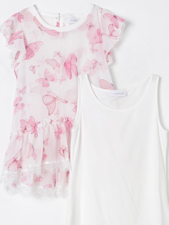 25FW [키즈] 모나리자 탑 71E3005620 0190 Yellow Cream - MONNALISA