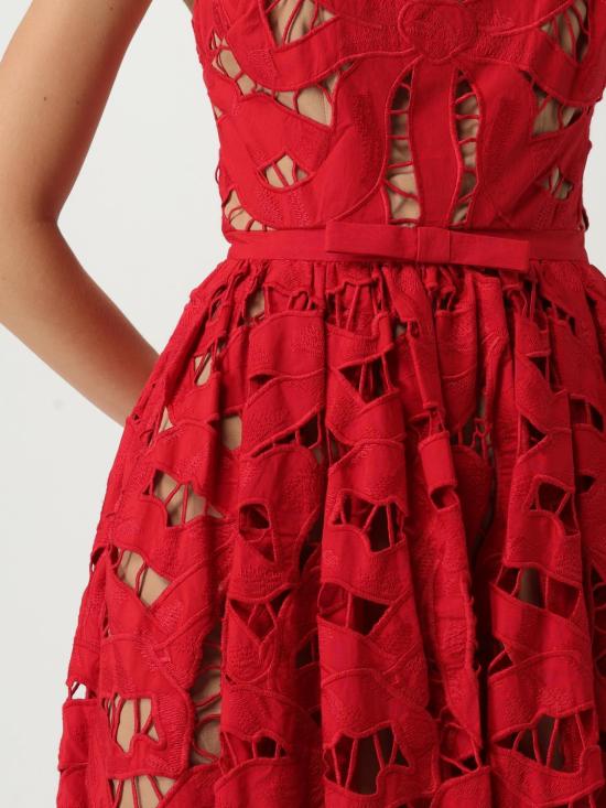 25FW 셀프 포트레이트 롱 원피스 PF25013MR Red - SELF PORTRAIT