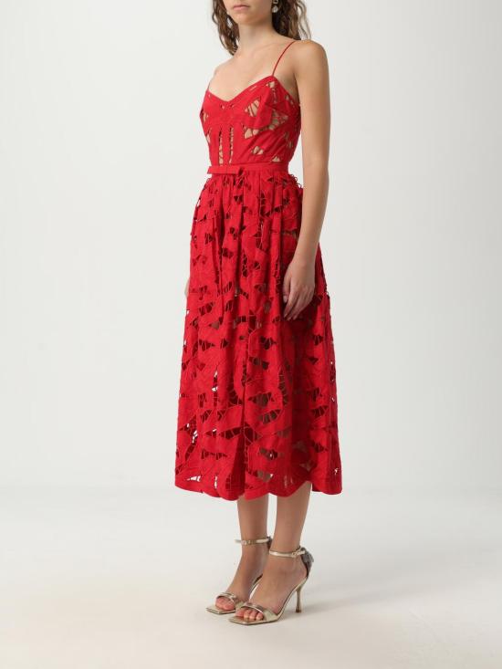 25FW 셀프 포트레이트 롱 원피스 PF25013MR Red - SELF PORTRAIT