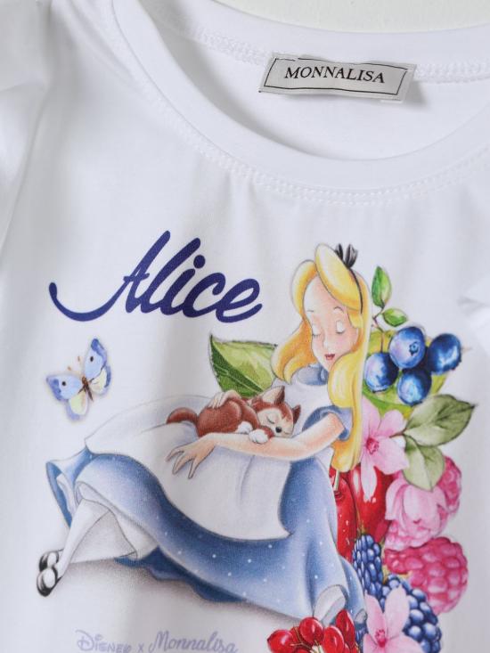 25FW [키즈] 모나리자 티셔츠 11E6185202 0099 White - MONNALISA