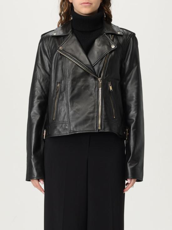 25FW 마이클 코어스 가죽 자켓 MT520IE8RK 001 Black