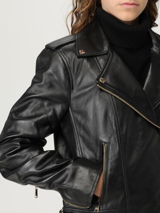 25FW 마이클 코어스 가죽 자켓 MT520IE8RK 001 Black - MICHAEL KORS