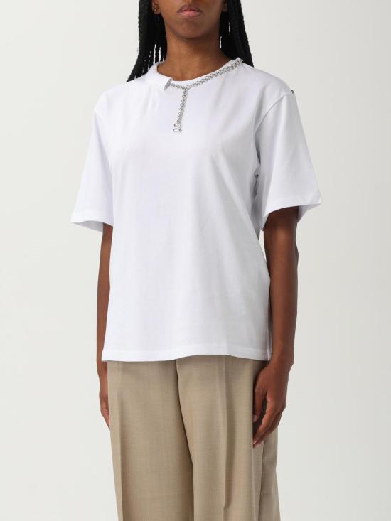 25FW 스포트막스 반팔 티셔츠 2522946025600 001 White - SPORTMAX