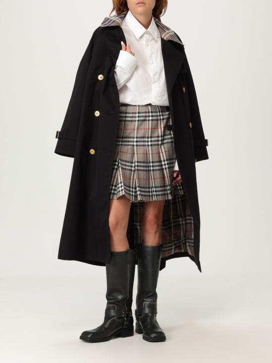 25FW 버버리 자수 울 스커트 8113042 Grey - BURBERRY