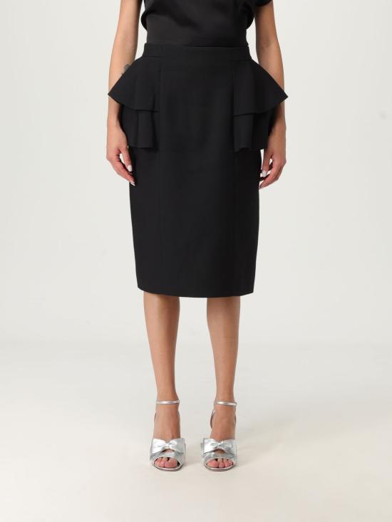 25FW 발렌티노 가라바니 미디 스커트 7B3RADJ51CF 0NO Black