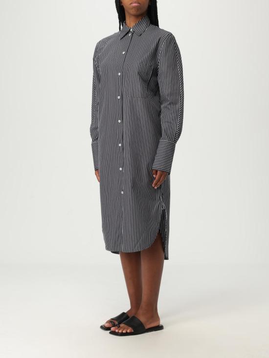 25FW 토템 롱 원피스 253WRD0201FB0436 046 Black - TOTEME