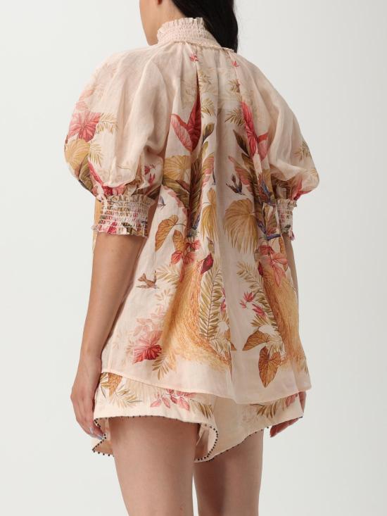 25FW 짐머만 블라우스 4556TSS253 CRMPLMFLO Multicolor - ZIMMERMANN